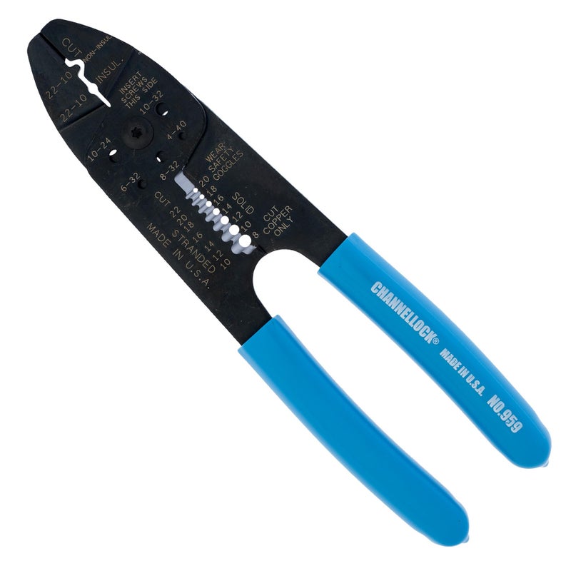 Channellock 959 8-1/2-Inch Wire Stripper with Crimper - Image 1